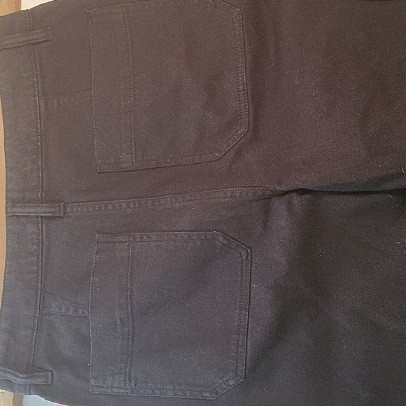 Quince BLACK Stretch Twill Cotton Wide Leg Pants - Picture 7 of 7